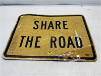 METAL "SHARE THE ROAD" SIGN