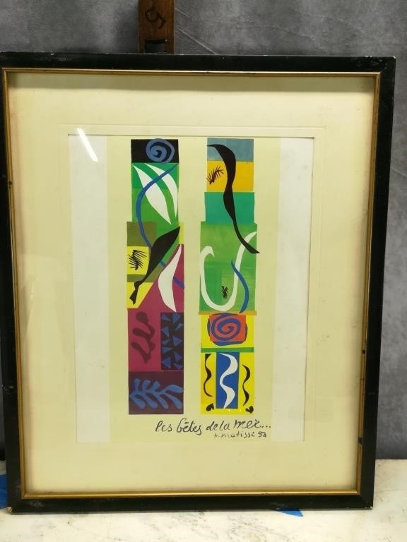 Henri Matisse Silkscreen/Litho "Beasts of the Sea"