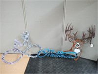 PLASMA CUT METAL DEER WALL DECOR