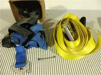 2" x 27' ratchet strap, 4 tie downs