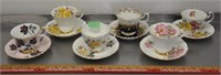 6 tea cups & saucers, see pics
