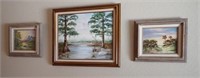 (3) FRAMED ORIG OIL PAINTINGS- 2 BY HENRY HALL