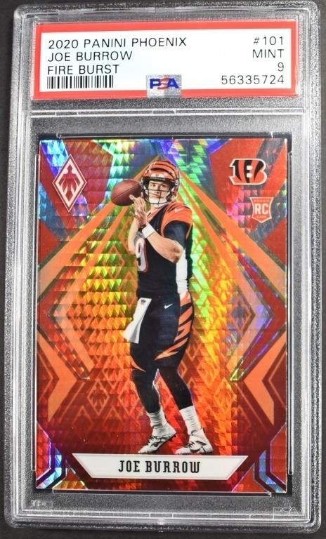 2020 PANINI PHOENIX JOE BURROW FIRE BURST PSA 9