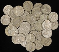 (1 ROLL) 1943-S SILVER WAR NICKELS