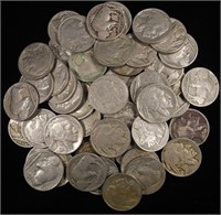 (50) FULL DATE BUFFALO NICKELS