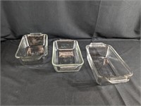(3) Glass Loaf Pans - Anchor Ovenware & More