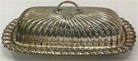 Sterling Silver Butter Dish With Glass Insert