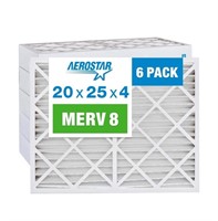Aerostar 20x25x4 MERV 8 Pleated Air Filter, AC
