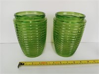 Pair of Ribbed Vases