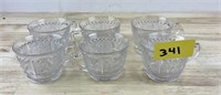 Qty 6 Crystal Punch Glasses