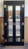 Lighted Cabinet w/Glass Shelves & Doors