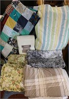 Quilts, microfleece blanket, and other bedding