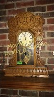 Mantel clock-oak case