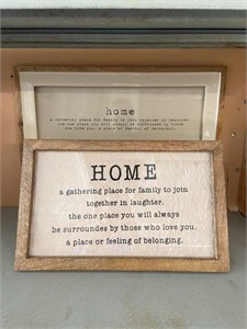 2 Framed Home Signs