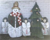 6FT Painted Metal Christmas Yard Art