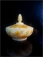 Vintage Fenton Bowl Hand Painted by S Walsh