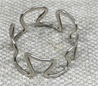 Sterling Silver Wave Band