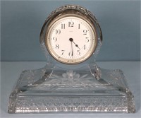 New Haven ABC Brilliant Cut Glass Mantel Clock