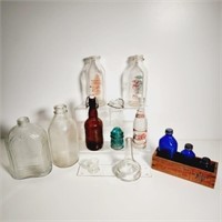 Vintage Glass bottles: Cobalt, Milk, Pepsi & More