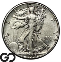 1938-D Walking Liberty Half Dollar, AU Bid: 180