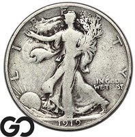 1919-S Walking Liberty Half Dollar, Fine+ Bid: 140