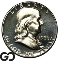 1956 Franklin 50c PROOF Type2 Gem PF++ CAM Bid: 90