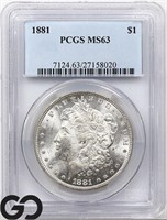 1881 Morgan Silver Dollar, PCGS MS63 Guide: 115