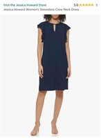 Jessica Howard Women's Sleeveless Crew Neck Dress