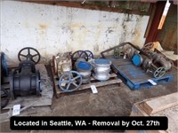 LOT, (4) ASSORTED GATE VALVES (LOCATED OUTSIDE)