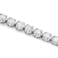 9.50ct Diamond Tennis Bracelet, 18k White Gold