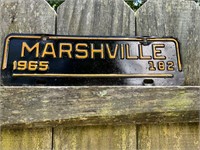 1965 MARSHVILLE CITY TAG