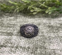 Sterling Silver .925 Marcasite Ring Ornate Designs