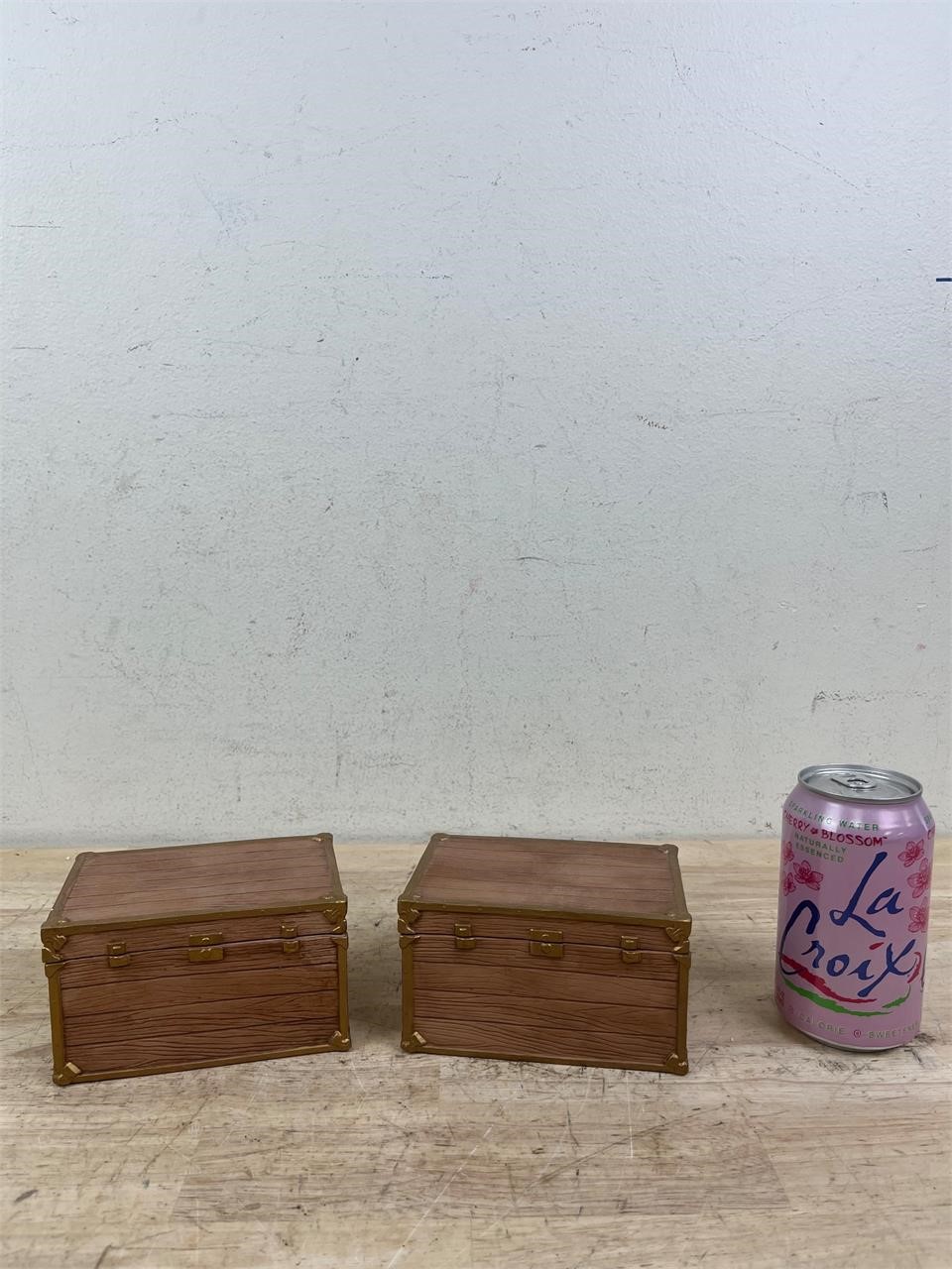 two treasure chest storage boxes