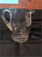 Depression glass pitcher glassware