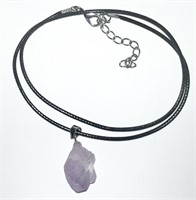 Natural Raw Amethyst Necklace