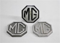 3pc MG Car Emblem Metal Badges 2.5"