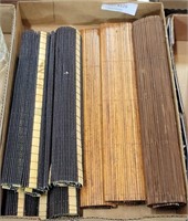 FLAT OF SEVEN SMALL WOODEN  SHADES / BLINDS