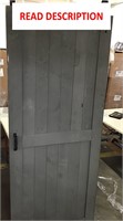 36x84in Gray Barn Door Slab with 6.6ft. ASSEMBLED