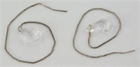 Sterling Silver and Crystal Ear Strings - 2.92
