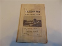 1929 Caledonia Fair Prize List