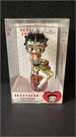 New In Box Betty Boop Hand Crafted Glass Christmas