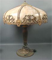 1900's Miller? Noveau Slag Glass Parlor Lamp