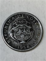 1958 Republic de Costa Rica 10 Centimos