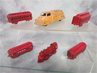 Vintage Tootsie Toy Train & Truck