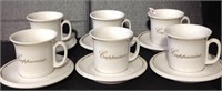 Vintage cappuccino cups and saucers