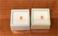 (2) .95ct Avg 7x5mm Oval Mandarin Garnets