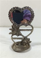 Vintage Silver Plated Heart Earring Holder