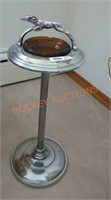 Vintage Chrome art deco style standing ash try