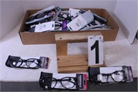 Flat Of Assorted Reading Glasses W/ Case (New)