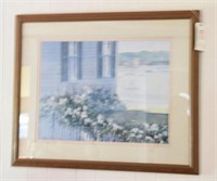 Framed floral print 37” x 31”